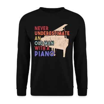 Piano pianiste piano piano à queue cadeau de clavier - Sweat-shirt Unisexe - noir - Devant - Alina (178cm) & Michal (187cm)