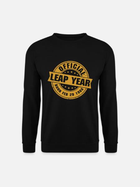 Offizielles Schaltjahr 1988 29. Februar Geburtstagsgeschenk - Unisex Pullover - Schwarz