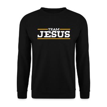 Team Jesus Christus Christentum katholische Religion - Unisex Pullover - Schwarz - Vorne - Alina (178cm) & Michal (187cm)