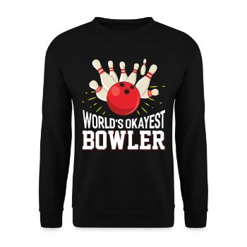 Bowling Bowling Bowler Bowling Ball Bowling Gift - Unisex Sweatshirt - black - Front - Alina (178cm) & Michal (187cm)