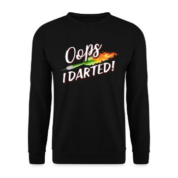 Darts Dart Dartboard Bullseye Dart Gift - Unisex Sweatshirt - black - Front - Alina (178cm) & Michal (187cm)