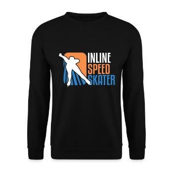 Inline Speed Skater Rollschuhe Rollschuhfahren - Unisex Pullover - Schwarz - Vorne - Alina (178cm) & Michal (187cm)