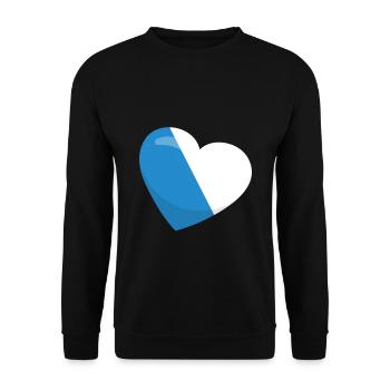 Schweiz Zürich Wappen mit Herz - Unisex Pullover - Schwarz - Vorne - Alina (178cm) & Michal (187cm)