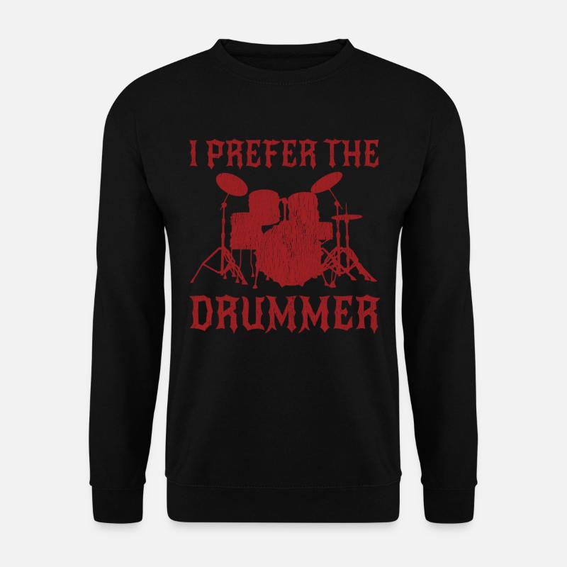 Schlagzeug Schlagzeuger Drummer Drum Geschenk - Unisex Pullover - Schwarz