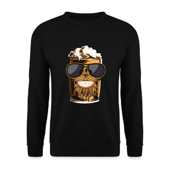 Beer Mug Beard Lunettes de soleil Beer Lover Brewing Gift - Sweat-shirt Unisexe - noir - Devant - Alina (178cm) & Michal (187cm)
