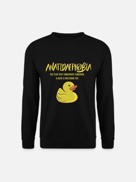 Anatidaephobia - fear of ducks - Unisex Sweatshirt - black