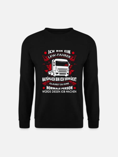 Trucker LKW Fahrer Fernfahrer Brummi Geschenk - Unisex Pullover - Schwarz