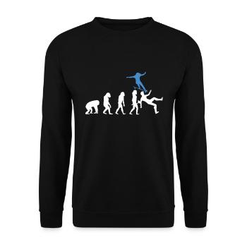 Skateboarder Evolution Skateboard Skateboarding - Unisex Pullover - Schwarz - Vorne - Alina (178cm) & Michal (187cm)