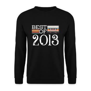2013 Vintage 7 th Birthday Anniversary Gift - Unisex Sweatshirt - black - Front - Alina (178cm) & Michal (187cm)