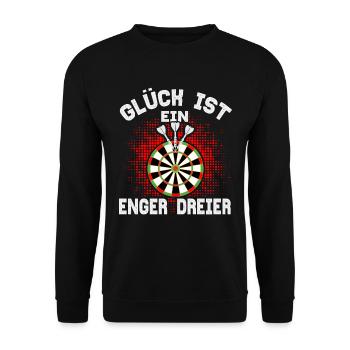 Dart Darts Bullseye Dartspieler Dartboard Geschenk - Unisex Pullover - Schwarz - Vorne - Alina (178cm) & Michal (187cm)