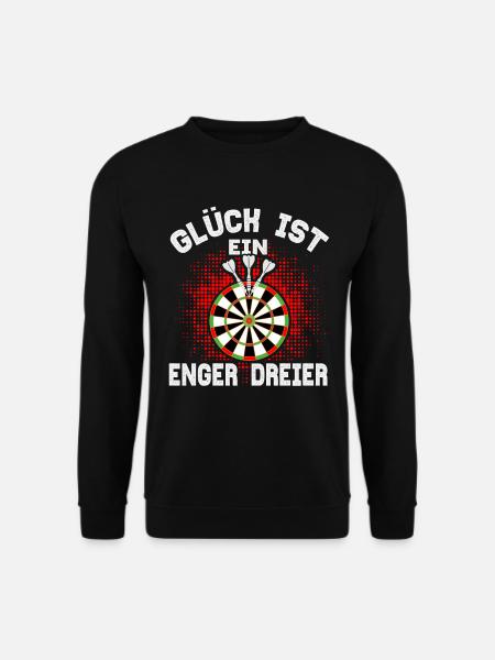Dart Darts Bullseye Dartspieler Dartboard Geschenk - Unisex Pullover - Schwarz