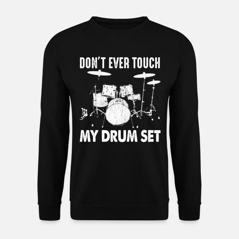 Schlagzeug Schlagzeuger Drummer Drum Geschenk - Unisex Pullover - Schwarz