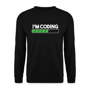 Coding Coder Programming Programmer Entwickler Geschenk - Unisex Pullover - Schwarz - Vorne - Alina (178cm) & Michal (187cm)