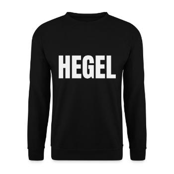 Georg Friedrich Wilhelm Hegel Schrift - Unisex Pullover - Schwarz - Vorne - Alina (178cm) & Michal (187cm)