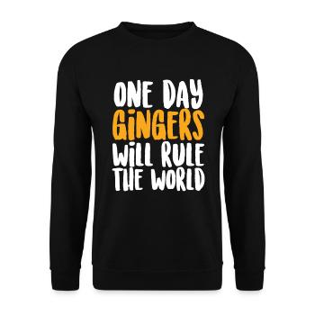Gingers Will Rule The World Redhead Red Hair Gift - Sweat-shirt Unisexe - noir - Devant - Alina (178cm) & Michal (187cm)