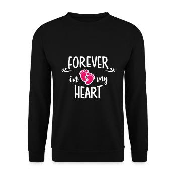 fille morte bébé amour coeur tristesse adieu mort - Sweat-shirt Unisexe - noir - Devant - Alina (178cm) & Michal (187cm)