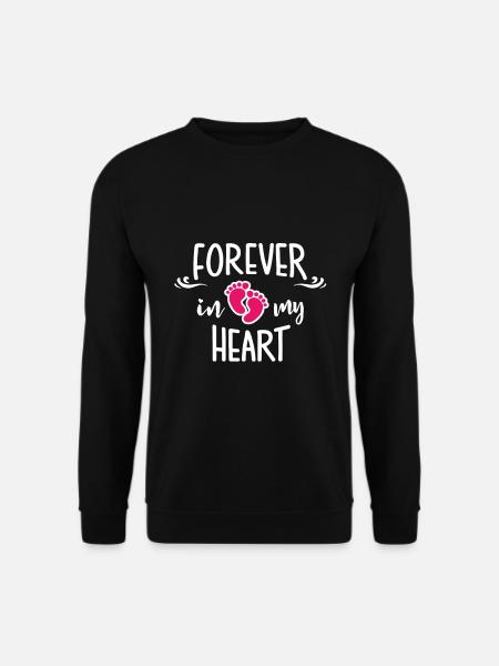 totes Mädchen Baby Liebe Herz Trauer Abschied Tod - Unisex Pullover - Schwarz
