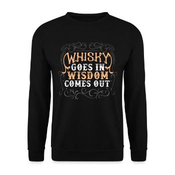 Whiskey Whisky Scotch Single Malt Bourbon Geschenk - Unisex Pullover - Schwarz - Vorne - Alina (178cm) & Michal (187cm)