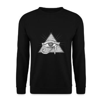 Illuminati Triangle Maçonnique Symbole Conspiration Cadeau - Sweat-shirt Unisexe - noir - Devant - Alina (178cm) & Michal (187cm)