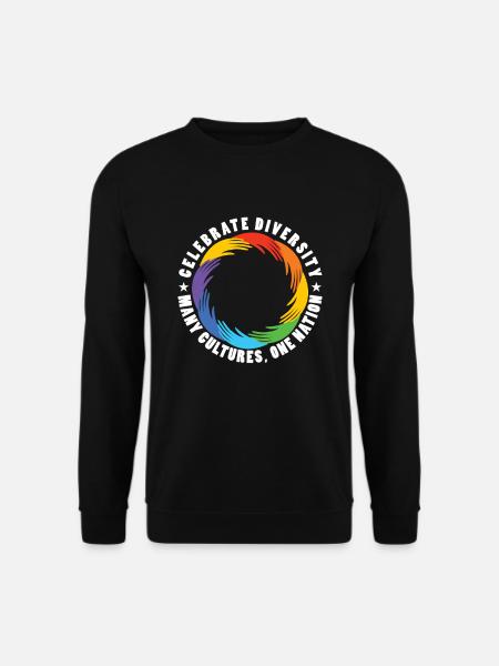 Celebrate Diversity Many Cultures Nation Anti - Unisex Sweatshirt - black