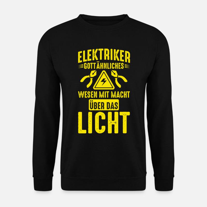 Elektriker Elektroniker Strom Elektrik Geschenk - Unisex Pullover - Schwarz