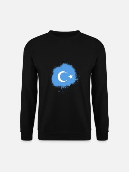 uiguren Flagge China Freiheit Geschenk - Unisex Pullover - Schwarz