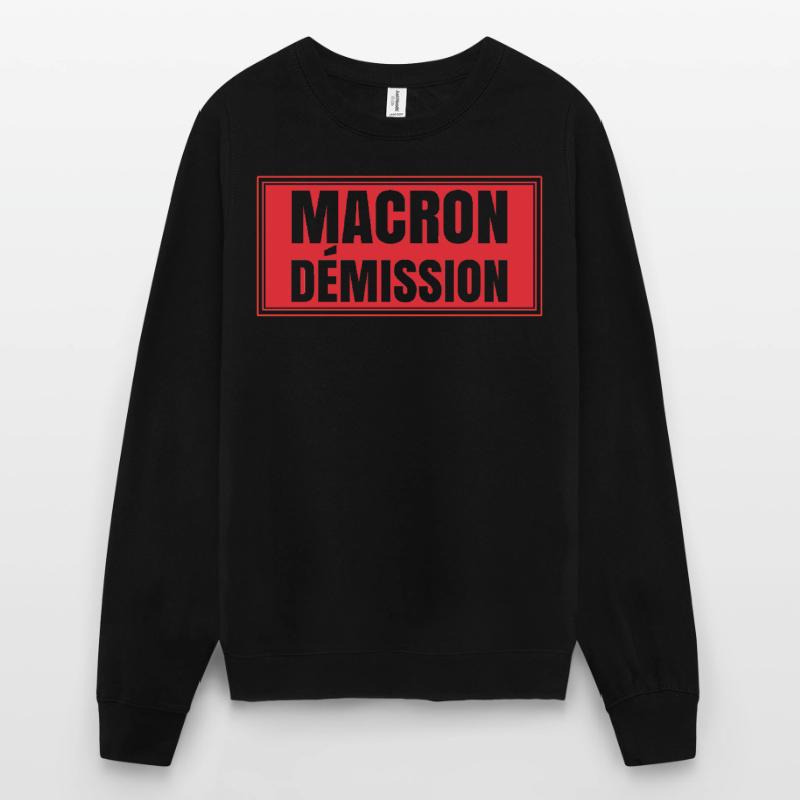 Macron resignation placard protesting strike Unisex Sweatshirt