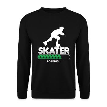 Skater Laden Inline Skating Rollerblading Geschenk - Unisex Pullover - Schwarz - Vorne - Alina (178cm) & Michal (187cm)