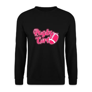 Rugby Girl Rugby Team Joueur de rugby cadeau féminin - Sweat-shirt Unisexe - noir - Devant - Alina (178cm) & Michal (187cm)