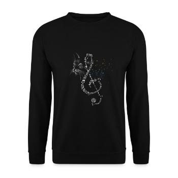Cat Treble Clef Musicien Notes de musique Pianiste - Sweat-shirt Unisexe - noir - Devant - Alina (178cm) & Michal (187cm)