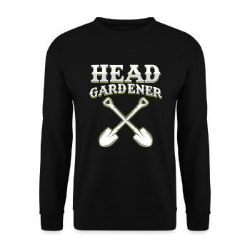 Jardinier en chef, plantation de fleurs de jardinage - Sweat-shirt Unisexe - noir - Devant - Alina (178cm) & Michal (187cm)