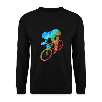 Cycling Bike Mountain Bike Biking Cycling Gift - Unisex Sweatshirt - black - Front - Alina (178cm) & Michal (187cm)