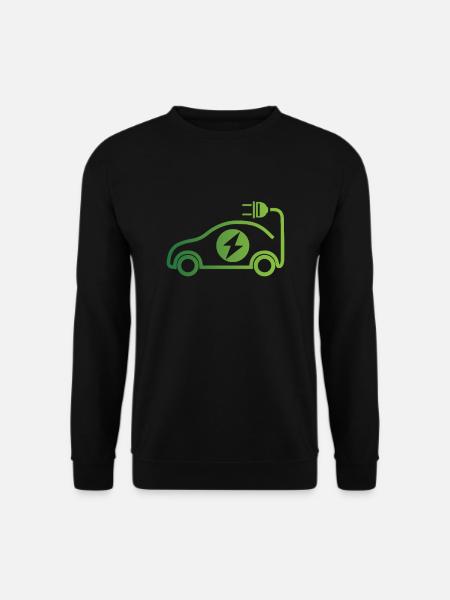 Electric Car Drive Vehicle Automobile Ecar Charge - Unisex Sweatshirt - black