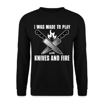 chef de cuisine cuisine cuisine cadeau - Sweat-shirt Unisexe - noir - Devant - Alina (178cm) & Michal (187cm)
