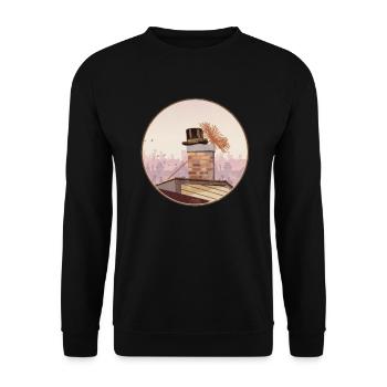 Cadeau d’artisan de ramoneur de balayage - Sweat-shirt Unisexe - noir - Devant - Alina (178cm) & Michal (187cm)