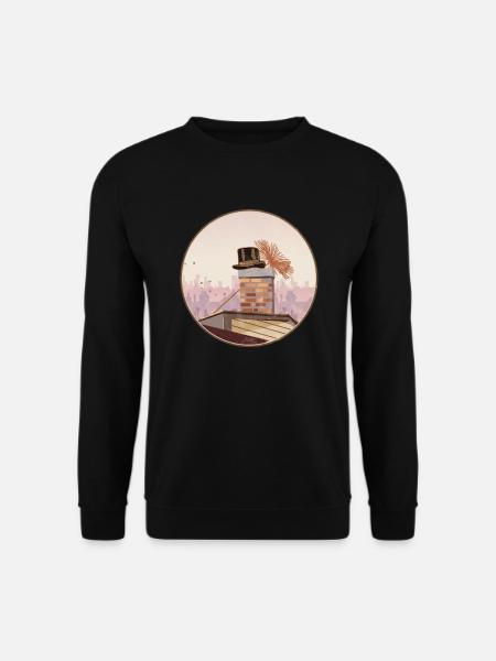 Sweeping Schornstein Feger Sweeper Handwerker Geschenk - Unisex Pullover - Schwarz