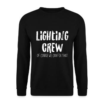 Lighting Crew Lighting Engineer Light Music Gift - Unisex Sweatshirt - black - Front - Alina (178cm) & Michal (187cm)