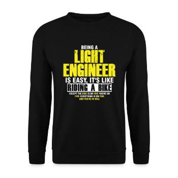Light Engineer Lighting Music Live Band Rock Gift - Unisex Sweatshirt - black - Front - Alina (178cm) & Michal (187cm)