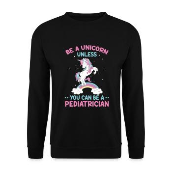 Cadeau de docteur en médecine infirmière pédiatre licorne - Sweat-shirt Unisexe - noir - Devant - Alina (178cm) & Michal (187cm)