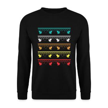 Hanging Spotlights Lighting Engineer Light Job - Unisex Sweatshirt - black - Front - Alina (178cm) & Michal (187cm)