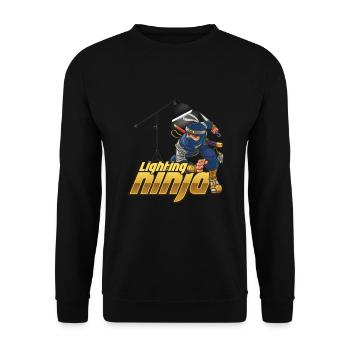 Lighting Ninja Engineer Light Music Band Gift - Unisex Sweatshirt - black - Front - Alina (178cm) & Michal (187cm)