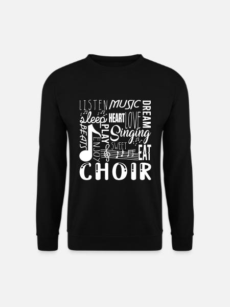 Singender Chor Chor Chor Musik Noten Clef Geschenk - Unisex Pullover - Schwarz