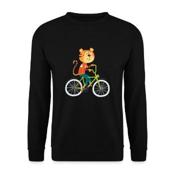 Tiger Biking MOUNTAIN Bike Biker Bicycle VTT Cadeau - Sweat-shirt Unisexe - noir - Devant - Alina (178cm) & Michal (187cm)