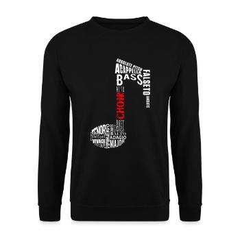 Choir Choral Music Conductor Chorus Singer Gift - Unisex Sweatshirt - black - Front - Alina (178cm) & Michal (187cm)