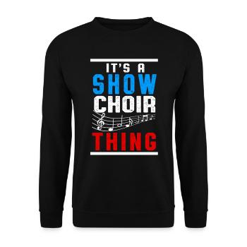 Show Choir Chorus Choral Music Conductor Clef Gift - Unisex Sweatshirt - black - Front - Alina (178cm) & Michal (187cm)
