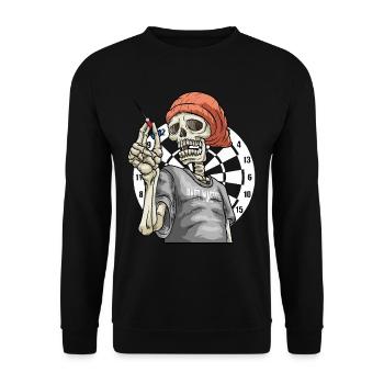 Jeu de fléchettes - Fléchettes costume d’équipe - Sweat-shirt Unisexe - noir - Devant - Alina (178cm) & Michal (187cm)