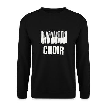 Chor Klavier Chor Musik Chor Singen Geschenk - Unisex Pullover - Schwarz - Vorne - Alina (178cm) & Michal (187cm)