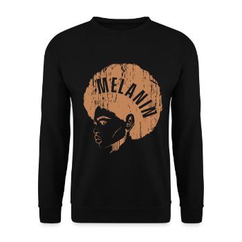 Melanin Woman Girl Queen Black History Month Cadeau - Sweat-shirt Unisexe - noir - Devant - Alina (178cm) & Michal (187cm)
