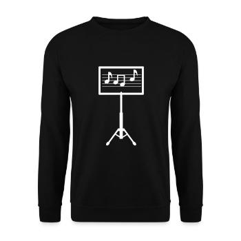 Note Stand Choir Choral Music Conductor Chorus - Unisex Sweatshirt - black - Front - Alina (178cm) & Michal (187cm)