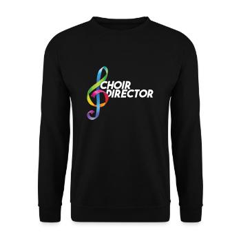 Choir Director Clef Music Chorus Choral Conductor - Unisex Sweatshirt - black - Front - Alina (178cm) & Michal (187cm)